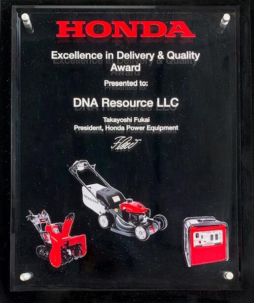 HONDA Excellence in Delivery & Quality Award