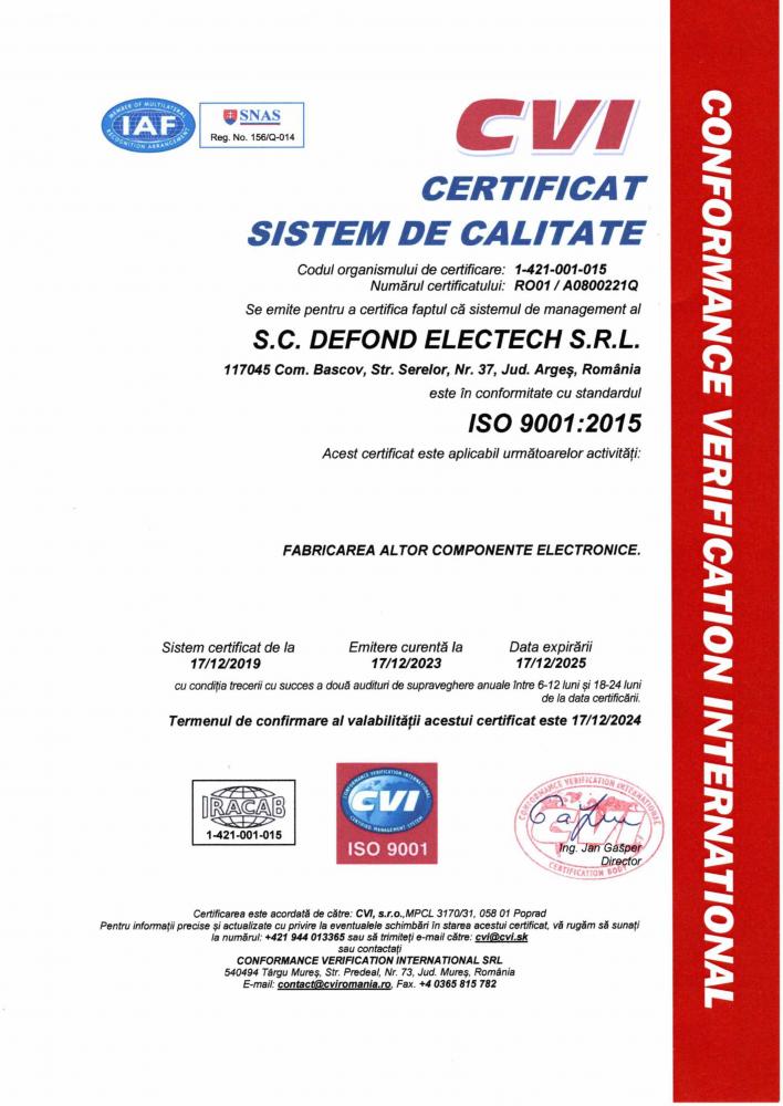 Certificat ISO 9001_RO